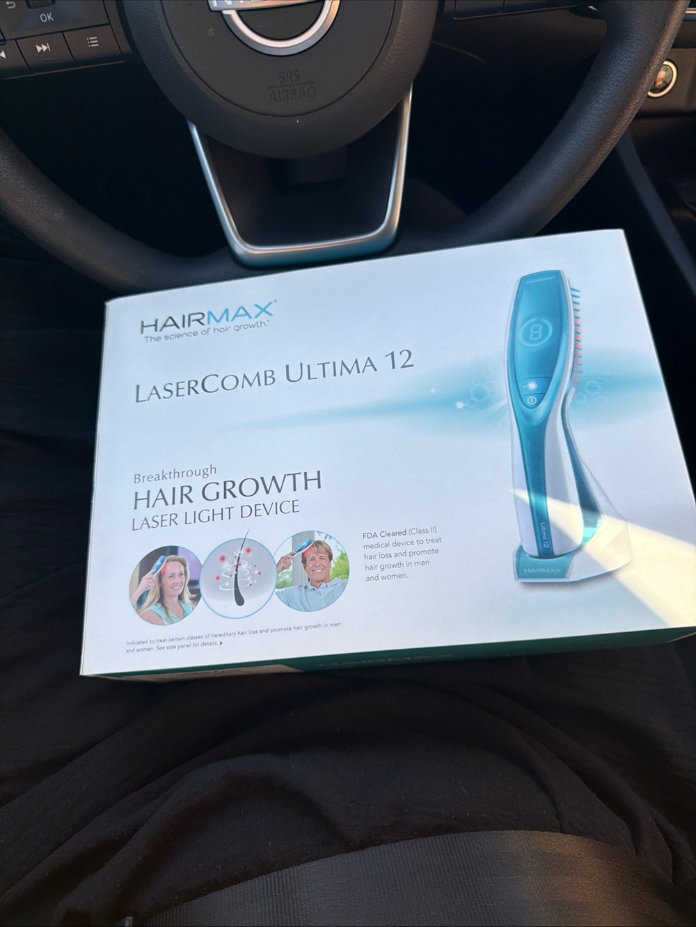 HairMax LaserComb Ultima 12 Hair Growth Device - Blue